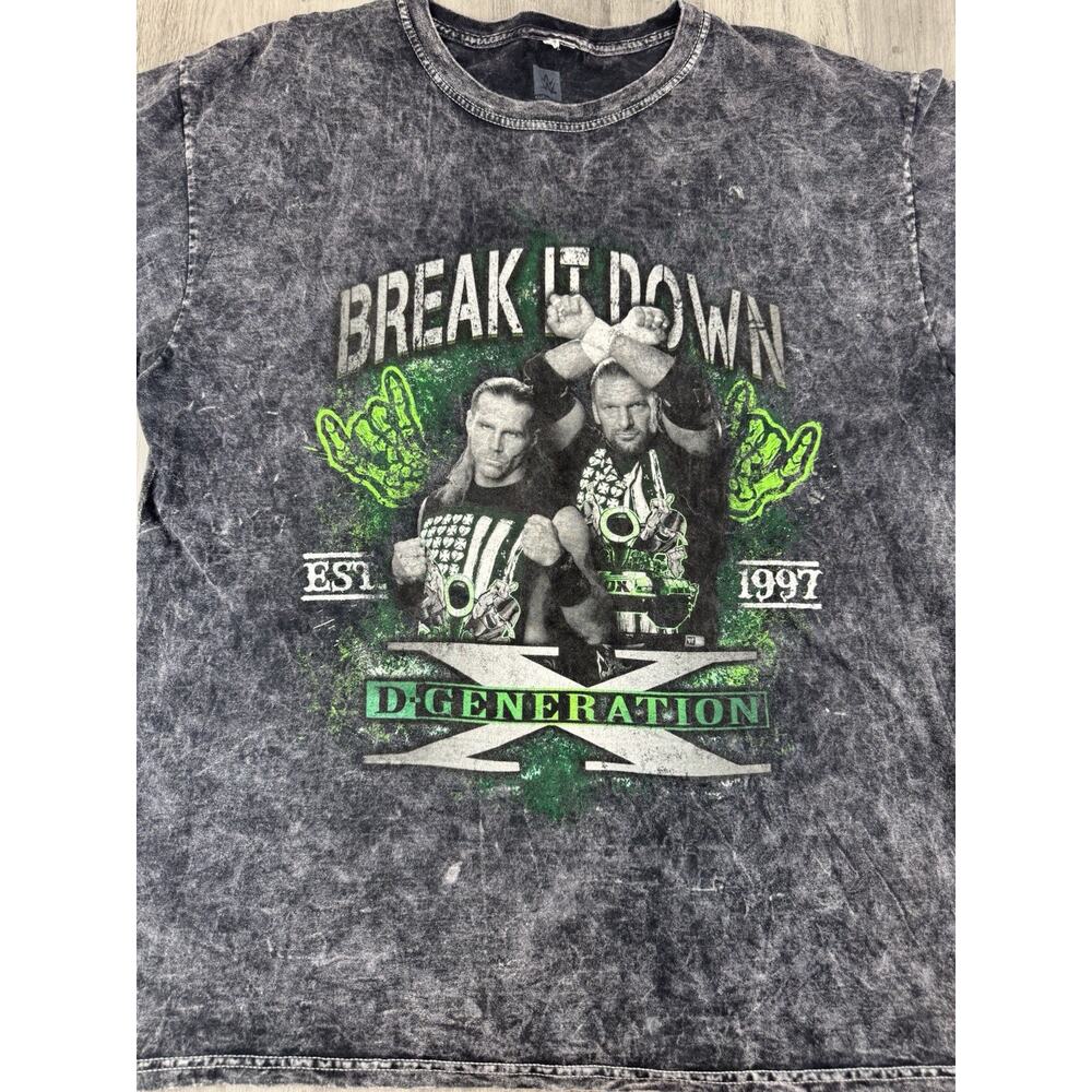 Vintage Men Break It Down D Generation Graphi. T-shirt Heather Gray Size Large